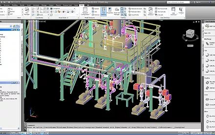 Detailed 3D piping model