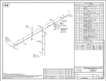 Piping isometric drawing